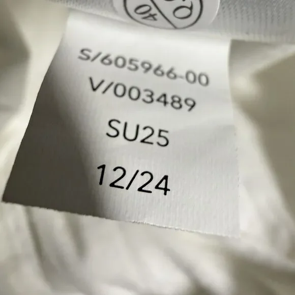 NWT Athleta Paradise Wide Leg Pant White Women Size M Linen Blend Drawstring - Picture 15 of 15